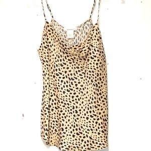 Urban Romantics 100% rayon adjustable straps animal print top Size: XS